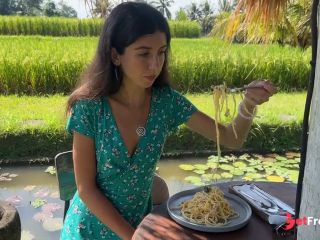 [GetFreeDays.com] Cumwalk in Public Cafe Eating Pasta Carbonara with Sperm on Face Adult Clip February 2023-7