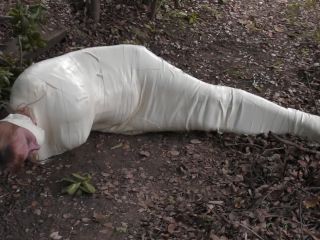 BedroomBondageMicrofoam MummyWrap Outdoors - Lorelei in Mummification Bondage-6