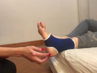 adult video 15 Sprained Ankle Tickling Jenny, brother sister foot fetish on feet porn -5