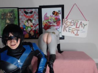 M@nyV1ds - Kosplay_Keri - Catwoman pegs Nightwing full camshow-1