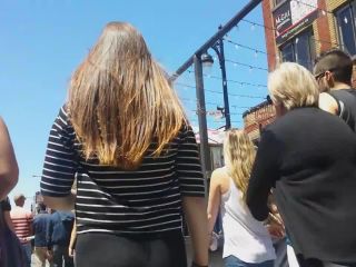 Sexy teen girl walks with her mother-5