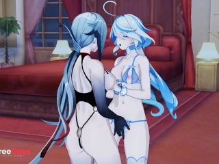 [GetFreeDays.com] genshin impact arlecchino x furina lesbian yuri sex hentai Porn Video May 2023-4