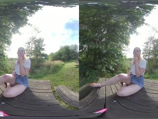 free porn clip 43 [VRSmokers] Aloralux – Smoking Bench; Amateur Outdoor Flashing her Tits (Oculus Go) - 3d - reality ankle fetish-3