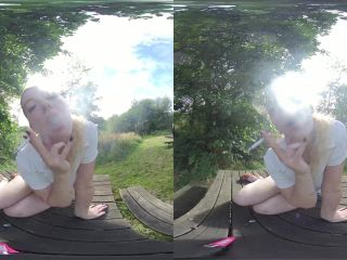 free porn clip 43 [VRSmokers] Aloralux – Smoking Bench; Amateur Outdoor Flashing her Tits (Oculus Go) - 3d - reality ankle fetish-4