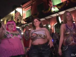 Martha Flashes Her Tits During Mardi Gras Festivities - Brunette-6
