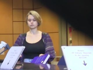 Sexy young librarian got big boobs-7