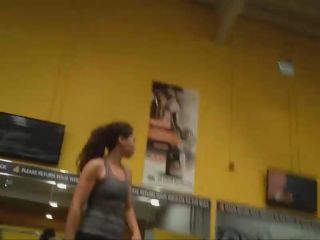 Strong gym girl teaches a hot friend Muscle-6