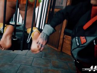 online xxx video 32 Intense Bdsm and foot fetish action with German slave babes and guards | submissive | feet porn fetish korea-4