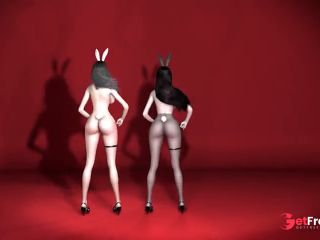 [GetFreeDays.com] 3D two Asian slut wearing sexy rabbit suit Sex Leak June 2023-1