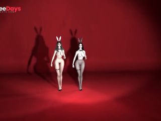 [GetFreeDays.com] 3D two Asian slut wearing sexy rabbit suit Sex Leak June 2023-9