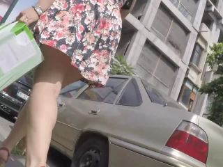 Upskirt of a distracted girl on the street-5