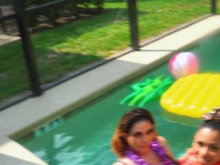 GIbbyTheClown - Two whores fuck clown at pool party - Pool-3