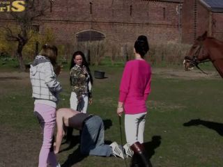 Dangerous-Girls - Four Trooper Girls Cane A Slave | online | porn video-3