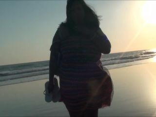 Busty Cookie BBW Beach Feet Part 2 Wet sand - Ebony Foot Fetish-0