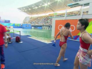 Rio 2016 diving final 10 mm nipple slip out of  swimsuit-3