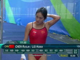 Rio 2016 diving final 10 mm nipple slip out of  swimsuit-8