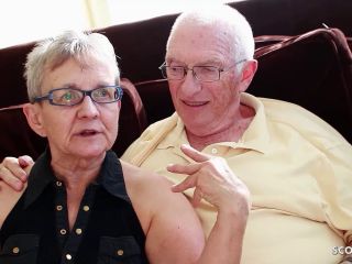 Old granny wife and band at first ffm threesome sex with big d....-0