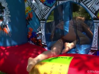 Rogue Rose gets uncensored in the moon bounce hairy Rogue Rose-0