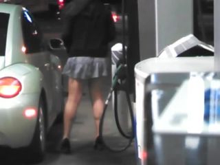 Luxurious babe on the gas station-9