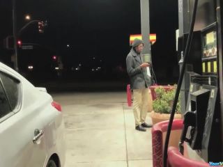 Naked while filling gas-7