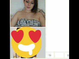 cute amateur girl playing with titts and pussy in videochat-0