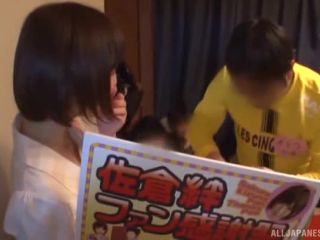 Awesome Amazingly horny Kizuna Sakura gang banged Video Online International!-0