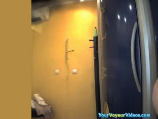Chubby woman spied in tanning room BBW-3