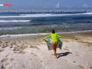 [GetFreeDays.com] Morning NAKED YOGA n Banana masturbation on Ocean Shore Porn Film October 2022-1