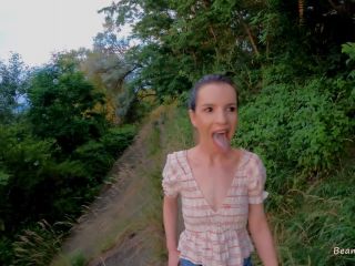 Beamititik Beth – Risky Park Outdoor Blowjob and Facial Cum Swallow – Nervous First Time.-7