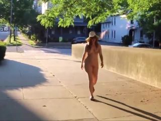 Women walking naked in the street-4