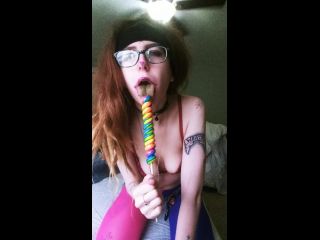 porn clip 32 Clowny Slut In Nylons Blows Huge Lollipop | fetish-queen | feet porn milf feet fetish-1