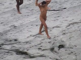 Nude beach, amateur girl shows tits and pussy-3