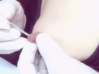 beautiful amateur porn Needle Play with Big Nipple 1, tit torture on blonde-1