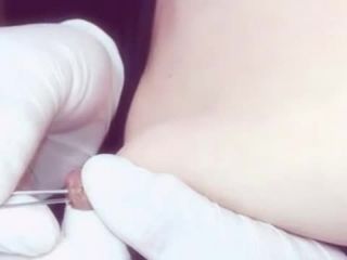 beautiful amateur porn Needle Play with Big Nipple 1, tit torture on blonde-2