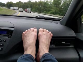 MoRina - mature feet on dashboard-1