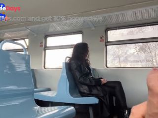 [GetFreeDays.com] Public Handjob on a train Ends in a Blowjob from a Stranger - Public Cumwalk Sex Leak March 2023-1