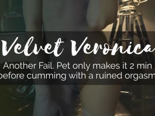 Velvet Veronica – He couldn’t last more than 2 minutes – Ruined Orgasms – Femdom, Stockings - body sitting - feet femdom stockings-0