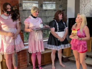 free xxx video 2 Three Sissy Maids in Service to Lady Sara Borgia on fetish porn daisy haze femdom-7