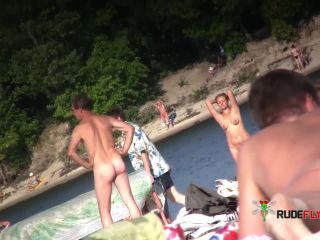 A public strand heats up with two hot teen naturists  4-9