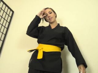 xxx clip 42 Karate domination - SASHA FOXX EARNS HER ORANGE KARATE BELT (HD mp4 1080), femdom deepthroat on feet porn -3