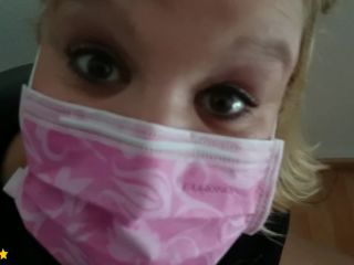 GERMAN LADY GETS CUM ON MEDICAL MASK | pov | milf porn amateur girls-5