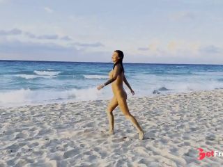 [GetFreeDays.com] Monika Foxxx in bikini and naked walks on beach and swims in ocean in public Sex Clip April 2023-7