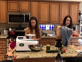 Two Girls Juicing Mangos Naked Blowjob!-9