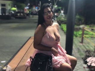 My Friend Controls My Orgasm With The Lush Of Lovense In A Public Park -0