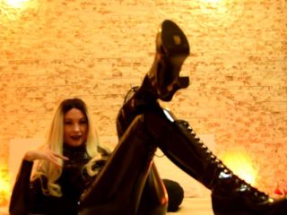 online clip 3 Goddess Natalie - JOI in my latex catsuit - goddess - pov femdom tied-3