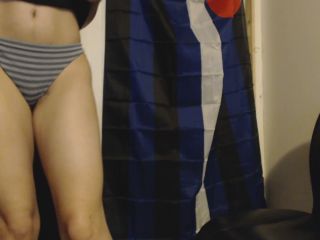 adult video clip 20 Miss Alice the Goth – Mari Teases Herself in Striped Panties | goth | solo female amateur granny porn-3