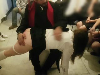 Daniellas Otk Public Spanking And Punished With The Wooden 1 Meter Rule.-3