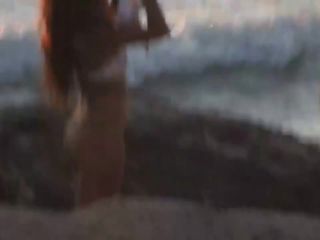 Topless redhead gets a hug Voyeur!-7