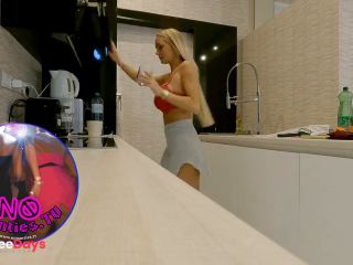 [GetFreeDays.com] Big Boobs Blonde Hot Housewife at Home in the Kitchen No Panties Adult Leak October 2022-4