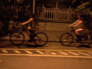 Riding Our Bike Naked Through The Streets Of The City  Dollscult 1080p-2